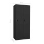 vidaXL Kleiderschrank Anthrazit 80x50x180 cm Stahl vidaXL Kleiderschrank Anthrazit 80x50x180 cm Stahl
