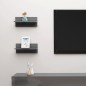vidaXL Wandregale 2 Stk. Hochglanz-Grau 40x11,5x18 cm vidaXL Wandregale 2 Stk. Hochglanz-Grau 40x11,5x18 cm