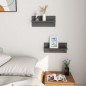 vidaXL Wandregale 2 Stk. Hochglanz-Grau 40x11,5x18 cm vidaXL Wandregale 2 Stk. Hochglanz-Grau 40x11,5x18 cm
