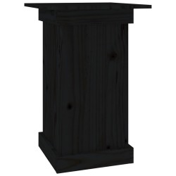 vidaXL Blumenständer Schwarz 40x40x60 cm Massivholz Kiefer
