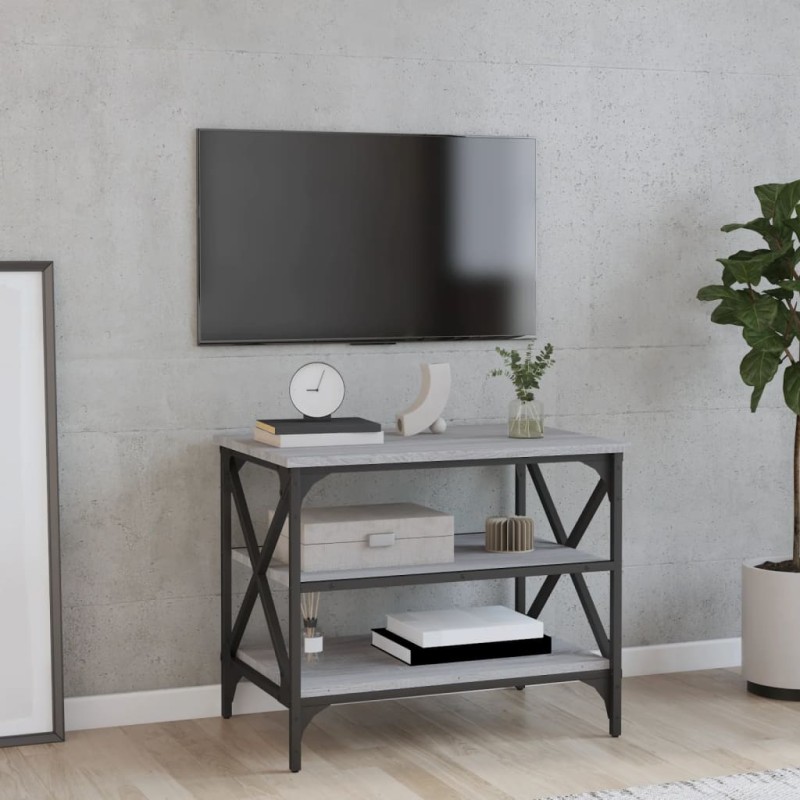 vidaXL TV-Schrank Grau Sonoma 60x40x50 cm Holzwerkstoff vidaXL TV-Schrank Grau Sonoma 60x40x50 cm Holzwerkstoff