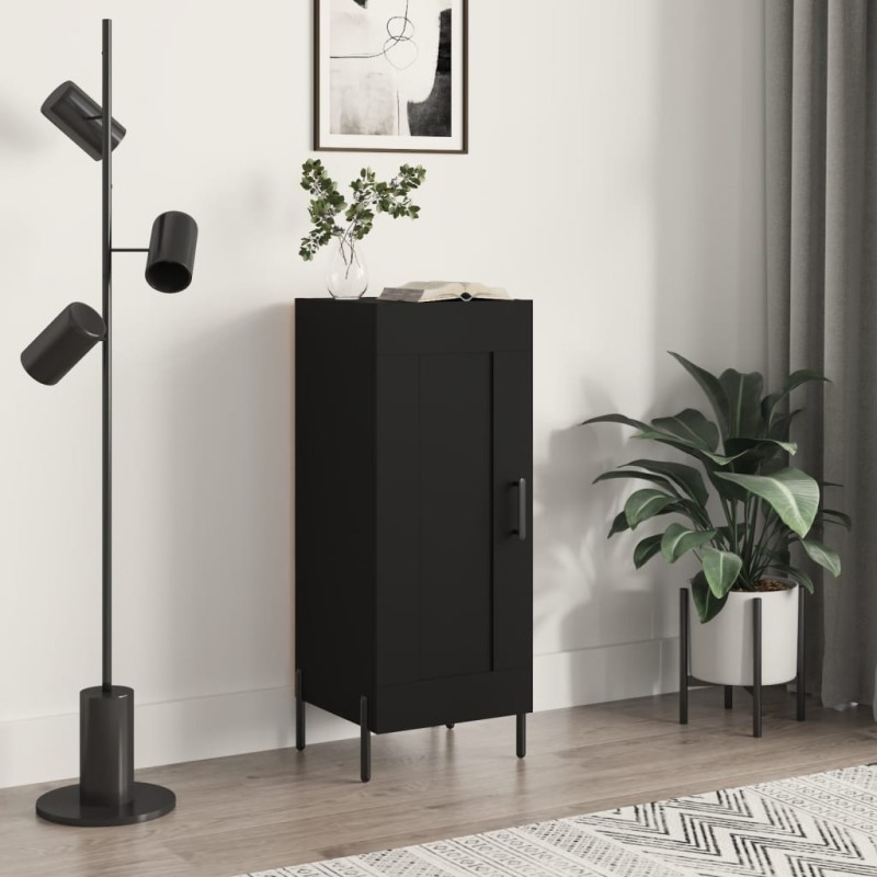 vidaXL Sideboard Schwarz 34,5x34x90 cm Holzwerkstoff vidaXL Sideboard Schwarz 34,5x34x90 cm Holzwerkstoff
