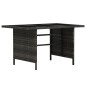 3-tlg. Garten-Lounge-Set mit Auflagen Poly Rattan Grau 3-tlg. Garten-Lounge-Set mit Auflagen Poly Rattan Grau