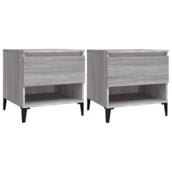 vidaXL Beistelltische 2 Stk. Grau Sonoma 50x46x50 cm Holzwerkstoff