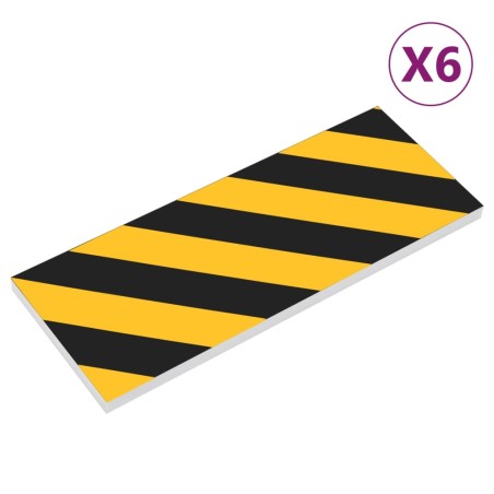 vidaXL Wandschutz 6 Stk. Gelb & Schwarz 50x10x2 cm EVA Schaum