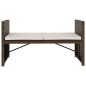 5-tlg. Garten-Lounge-Set mit Auflagen Poly Rattan Braun 5-tlg. Garten-Lounge-Set mit Auflagen Poly Rattan Braun