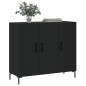vidaXL Sideboard Schwarz 90x34x80 cm Holzwerkstoff vidaXL Sideboard Schwarz 90x34x80 cm Holzwerkstoff