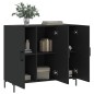 vidaXL Sideboard Schwarz 90x34x80 cm Holzwerkstoff vidaXL Sideboard Schwarz 90x34x80 cm Holzwerkstoff