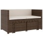 5-tlg. Garten-Lounge-Set mit Auflagen Poly Rattan Braun 5-tlg. Garten-Lounge-Set mit Auflagen Poly Rattan Braun