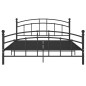 vidaXL Bettgestell Schwarz Metall 160x200 cm vidaXL Bettgestell Schwarz Metall 160x200 cm