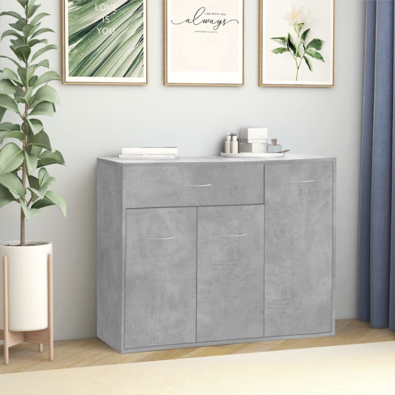 vidaXL Sideboard Betongrau 88x30x70 cm Holzwerkstoff vidaXL Sideboard Betongrau 88x30x70 cm Holzwerkstoff