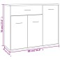 vidaXL Sideboard Betongrau 88x30x70 cm Holzwerkstoff vidaXL Sideboard Betongrau 88x30x70 cm Holzwerkstoff