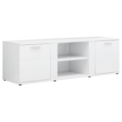 vidaXL TV-Schrank Hochglanz-Weiß 120x34x37 cm Holzwerkstoff