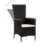 vidaXL 7-tlg. Garten-Essgruppe Poly Rattan Akazienholz Schwarz vidaXL 7-tlg. Garten-Essgruppe Poly Rattan Akazienholz Schwarz