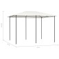 vidaXL Pavillon 3x4x2,6 m Creme 160 g/m² vidaXL Pavillon 3x4x2,6 m Creme 160 g/m²