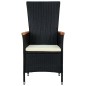 vidaXL 7-tlg. Garten-Essgruppe Poly Rattan Akazienholz Schwarz vidaXL 7-tlg. Garten-Essgruppe Poly Rattan Akazienholz Schwarz
