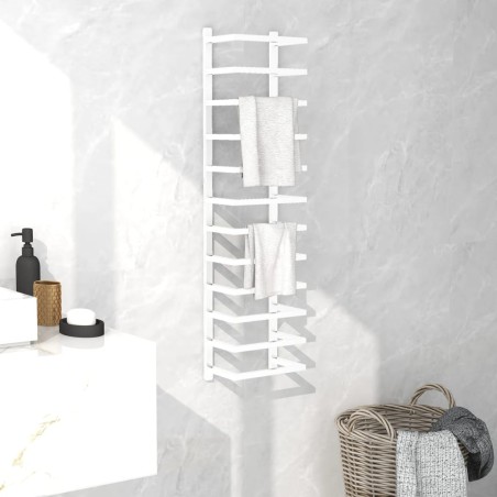 vidaXL Handtuchständer Weiß 24x12x96 cm Stahl