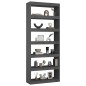 vidaXL Bücherregal/Raumteiler Grau 80x30x199,5 cm Massivholz Kiefer vidaXL Bücherregal/Raumteiler Grau 80x30x199,5 cm Massivholz Kiefer