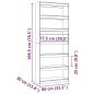vidaXL Bücherregal/Raumteiler Grau 80x30x199,5 cm Massivholz Kiefer vidaXL Bücherregal/Raumteiler Grau 80x30x199,5 cm Massivholz Kiefer