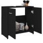 vidaXL Badezimmerschrank Schwarz 60x33x61 cm Holzwerkstoff vidaXL Badezimmerschrank Schwarz 60x33x61 cm Holzwerkstoff