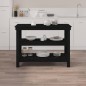 vidaXL Werkbank Schwarz 110,5x50x80 cm Massivholz Kiefer vidaXL Werkbank Schwarz 110,5x50x80 cm Massivholz Kiefer