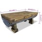 vidaXL Couchtisch Altholz Massiv 90 x 50 x 35 cm vidaXL Couchtisch Altholz Massiv 90 x 50 x 35 cm