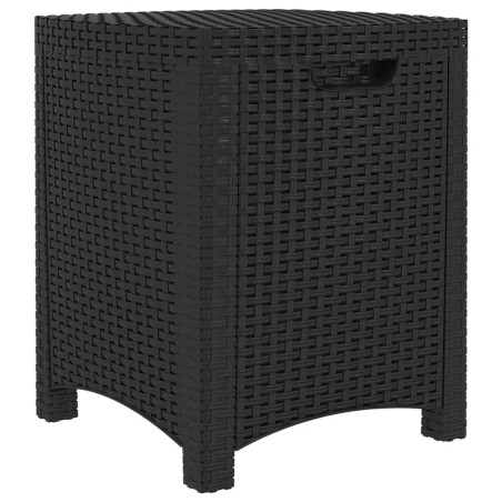 vidaXL Garten-Aufbewahrungsbox 39x39x46 cm PP Rattan Graphit