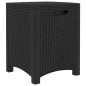 vidaXL Garten-Aufbewahrungsbox 39x39x46 cm PP Rattan Graphit vidaXL Garten-Aufbewahrungsbox 39x39x46 cm PP Rattan Graphit