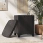 vidaXL Garten-Aufbewahrungsbox 39x39x46 cm PP Rattan Graphit vidaXL Garten-Aufbewahrungsbox 39x39x46 cm PP Rattan Graphit