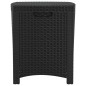 vidaXL Garten-Aufbewahrungsbox 39x39x46 cm PP Rattan Graphit vidaXL Garten-Aufbewahrungsbox 39x39x46 cm PP Rattan Graphit