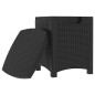 vidaXL Garten-Aufbewahrungsbox 39x39x46 cm PP Rattan Graphit vidaXL Garten-Aufbewahrungsbox 39x39x46 cm PP Rattan Graphit