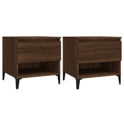 vidaXL Beistelltische 2 Stk. Braun Eichen-Optik 50x46x50 cm