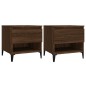 vidaXL Beistelltische 2 Stk. Braun Eichen-Optik 50x46x50 cm vidaXL Beistelltische 2 Stk. Braun Eichen-Optik 50x46x50 cm