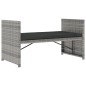 5-tlg. Garten-Lounge-Set mit Auflagen Poly Rattan Grau 5-tlg. Garten-Lounge-Set mit Auflagen Poly Rattan Grau