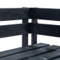 vidaXL Outdoor-Eckbank Paletten Holz Schwarz vidaXL Outdoor-Eckbank Paletten Holz Schwarz