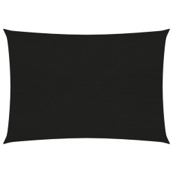 vidaXL Sonnensegel 160 g/m² Schwarz 3x4,5 m HDPE