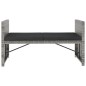 5-tlg. Garten-Lounge-Set mit Auflagen Poly Rattan Grau 5-tlg. Garten-Lounge-Set mit Auflagen Poly Rattan Grau