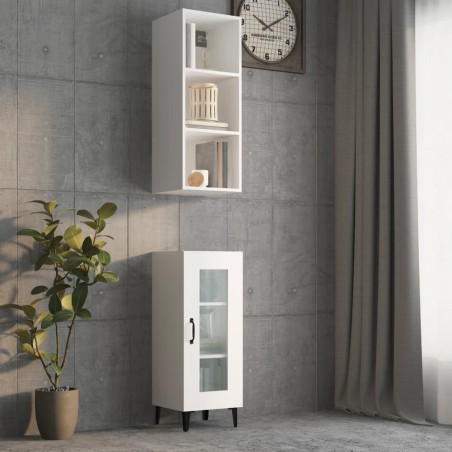 vidaXL Wandschrank Weiß 34,5x32,5x90 cm Holzwerkstoff