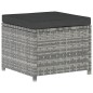 5-tlg. Garten-Lounge-Set mit Auflagen Poly Rattan Grau 5-tlg. Garten-Lounge-Set mit Auflagen Poly Rattan Grau
