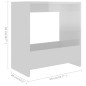 vidaXL Beistelltisch Hochglanz-Weiß 50x26x50 cm Holzwerkstoff vidaXL Beistelltisch Hochglanz-Weiß 50x26x50 cm Holzwerkstoff