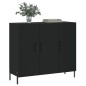 vidaXL Sideboard Schwarz 90x34x80 cm Holzwerkstoff vidaXL Sideboard Schwarz 90x34x80 cm Holzwerkstoff