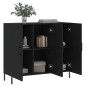 vidaXL Sideboard Schwarz 90x34x80 cm Holzwerkstoff vidaXL Sideboard Schwarz 90x34x80 cm Holzwerkstoff