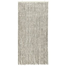 vidaXL Insektenschutz-Vorhang Hell- und Dunkelgrau 100x220 cm Chenille