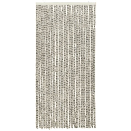 vidaXL Insektenschutz-Vorhang Hell- und Dunkelgrau 100x220 cm Chenille