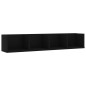 vidaXL CD-Wandregal Schwarz 100x18x18 cm Holzwerkstoff vidaXL CD-Wandregal Schwarz 100x18x18 cm Holzwerkstoff