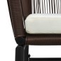 3-tlg. Bistro-Set mit Kissen PE-Rattan Braun 3-tlg. Bistro-Set mit Kissen PE-Rattan Braun