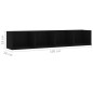 vidaXL CD-Wandregal Schwarz 100x18x18 cm Holzwerkstoff vidaXL CD-Wandregal Schwarz 100x18x18 cm Holzwerkstoff