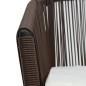 3-tlg. Bistro-Set mit Kissen PE-Rattan Braun 3-tlg. Bistro-Set mit Kissen PE-Rattan Braun