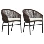 Gartenstühle 2 Stk. Braun PE-Rattan Gartenstühle 2 Stk. Braun PE-Rattan