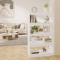vidaXL Bücherregal/Raumteiler Weiß 80x30x135 cm Holzwerkstoff vidaXL Bücherregal/Raumteiler Weiß 80x30x135 cm Holzwerkstoff